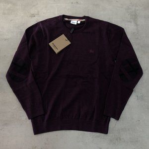 Burberry London Men Claret Red Sweater Crewneck L